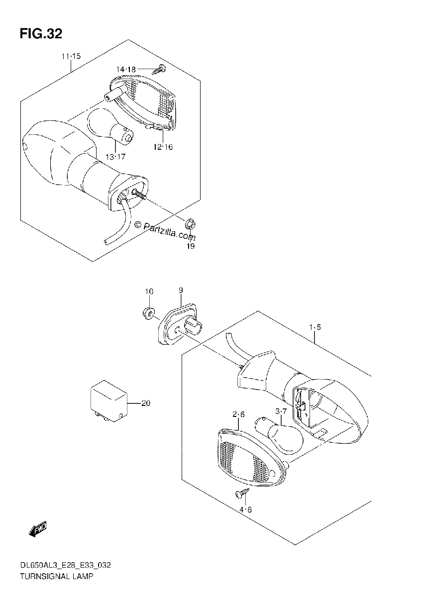 Diagrama de TURNSIGNAL LAMP
