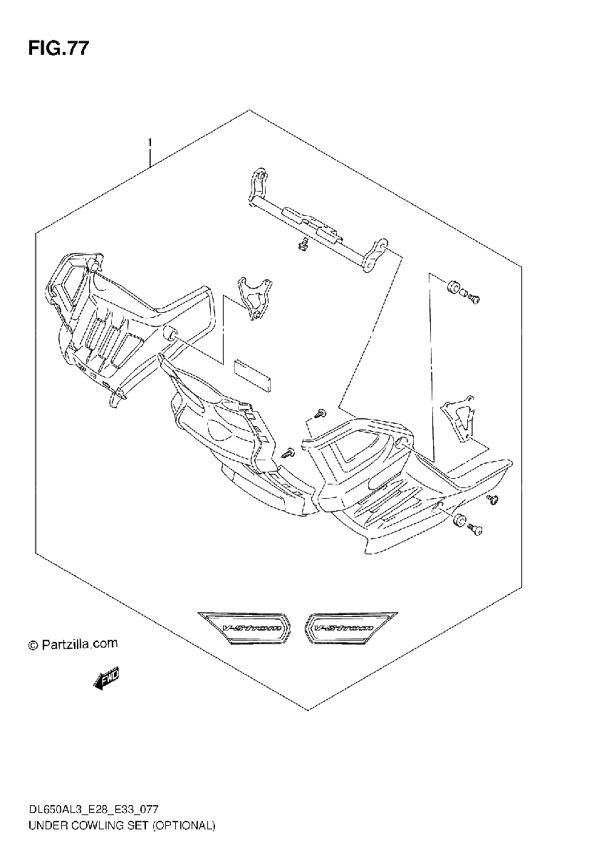 Diagrama de UNDER COWLING SET OPTIONAL
