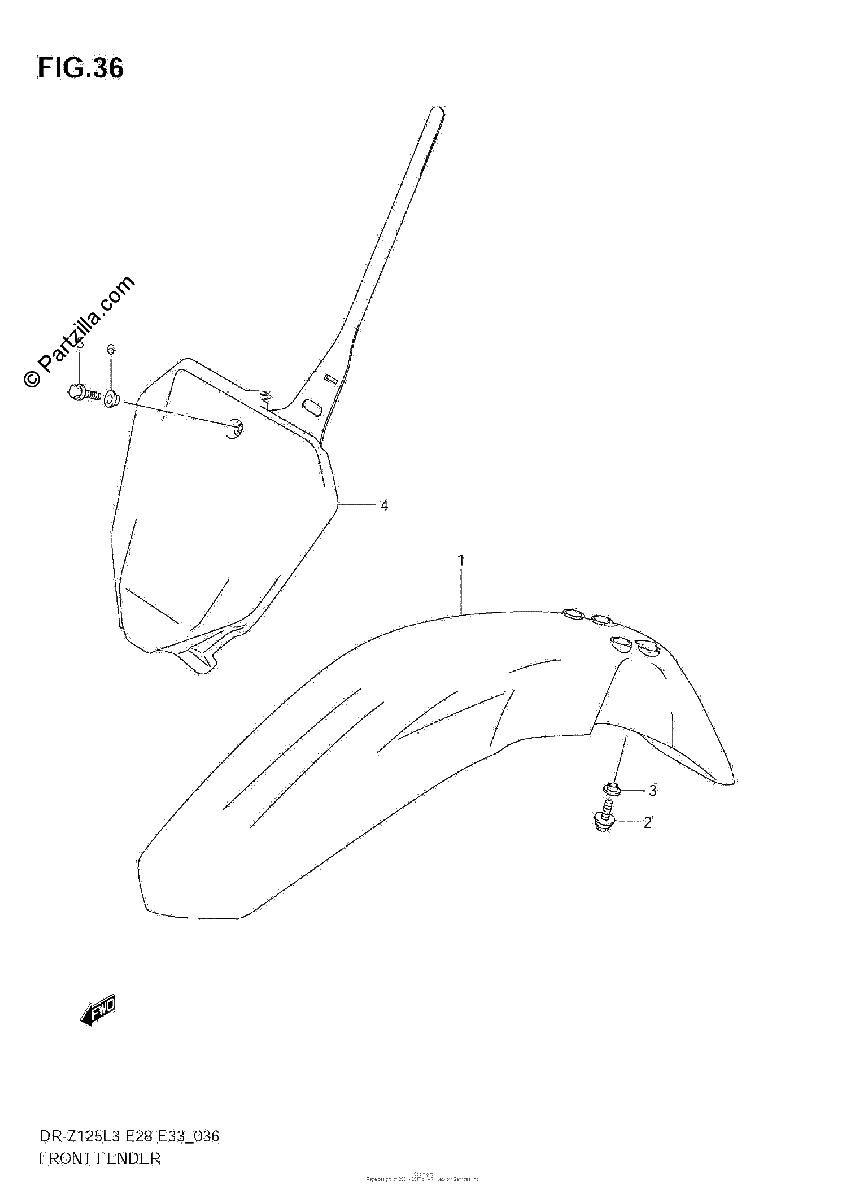 Diagrama de FRONT FENDER