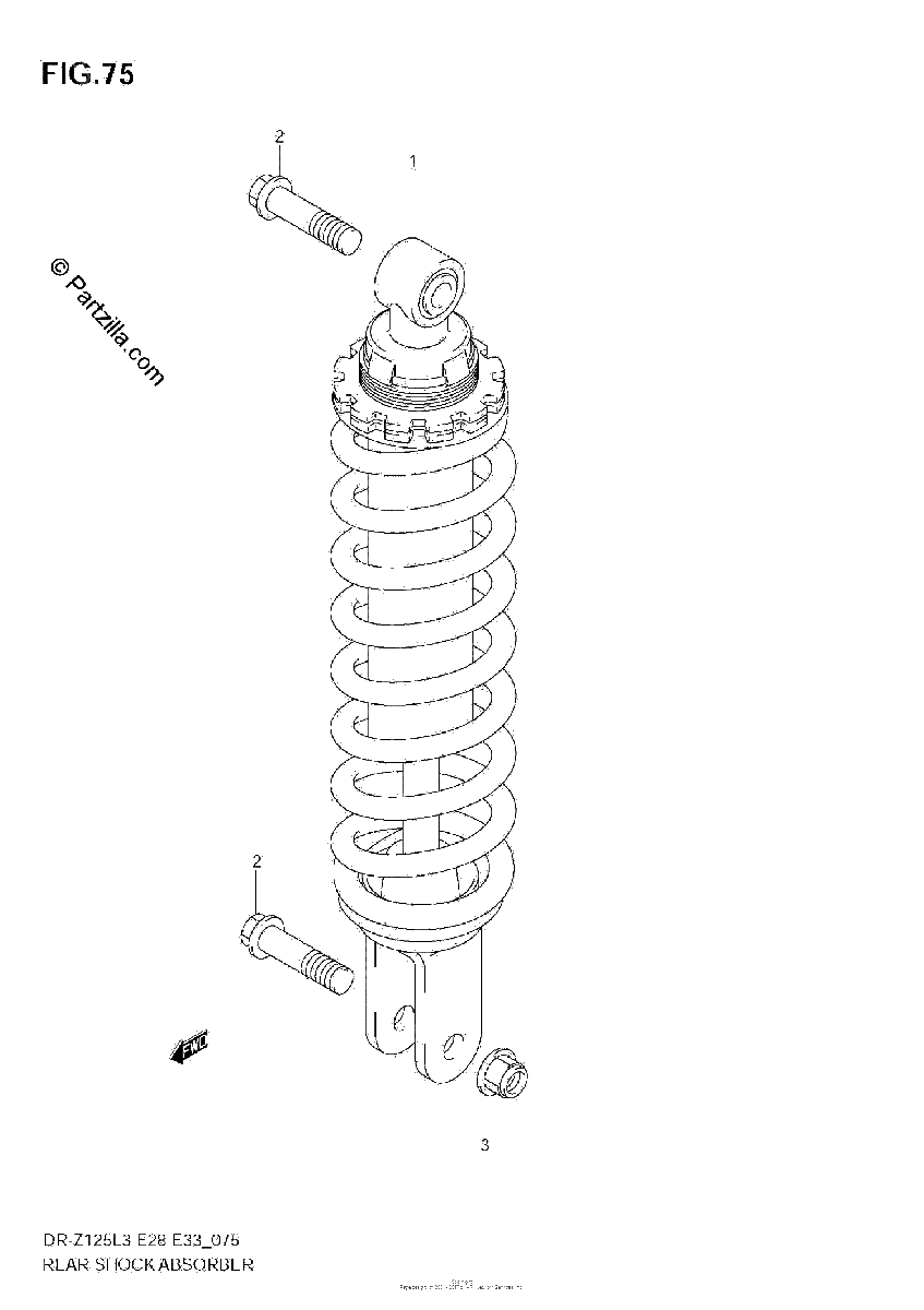 Diagrama de REAR SHOCK ABSORBER DR Z125L3 E33