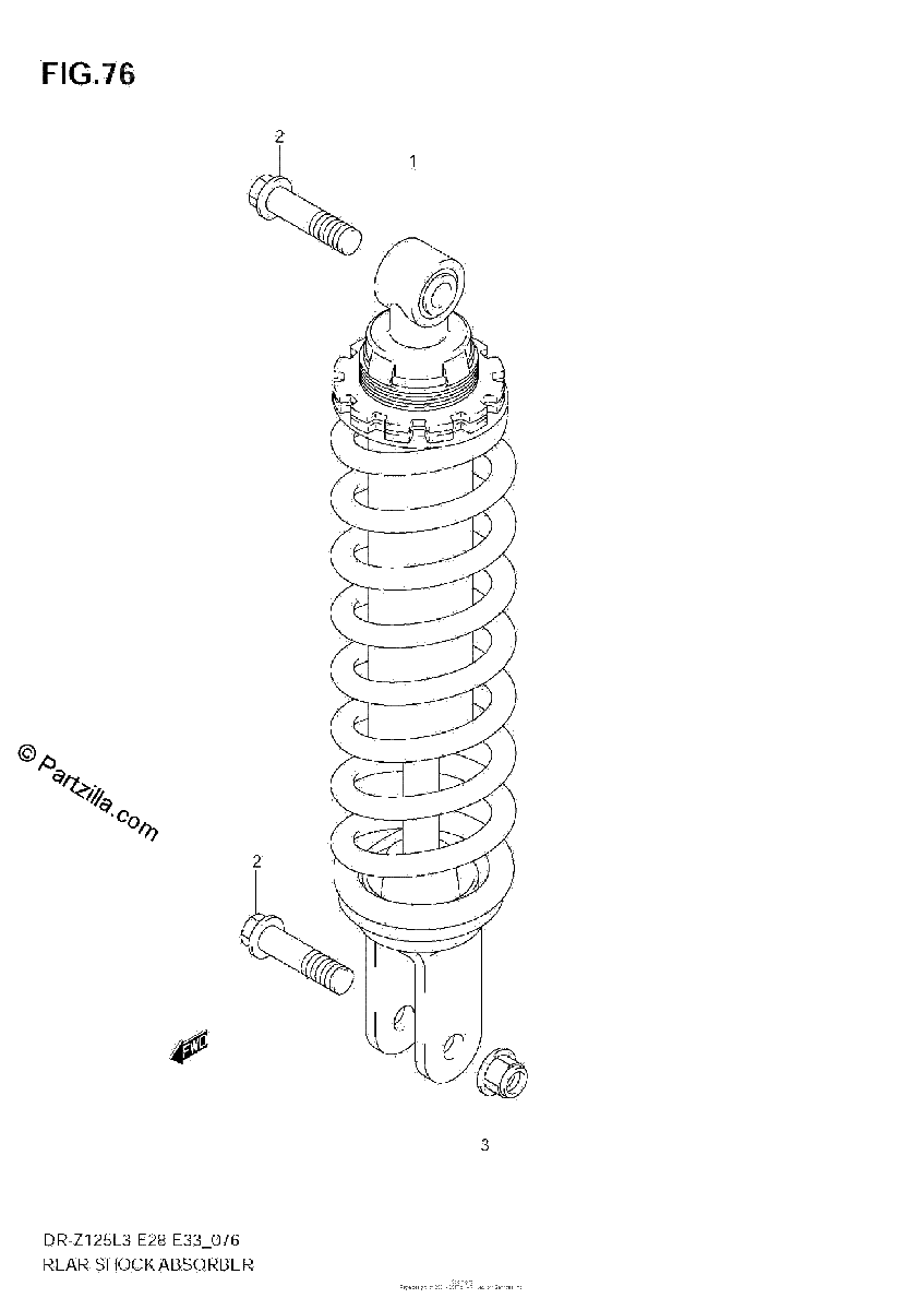 Diagrama de REAR SHOCK ABSORBER DR Z125LL3 E28
