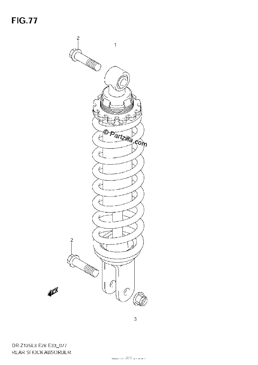 Diagrama de REAR SHOCK ABSORBER DR Z125LL3 E33