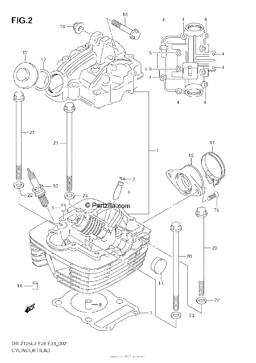 Diagrama de CYLINDER HEAD