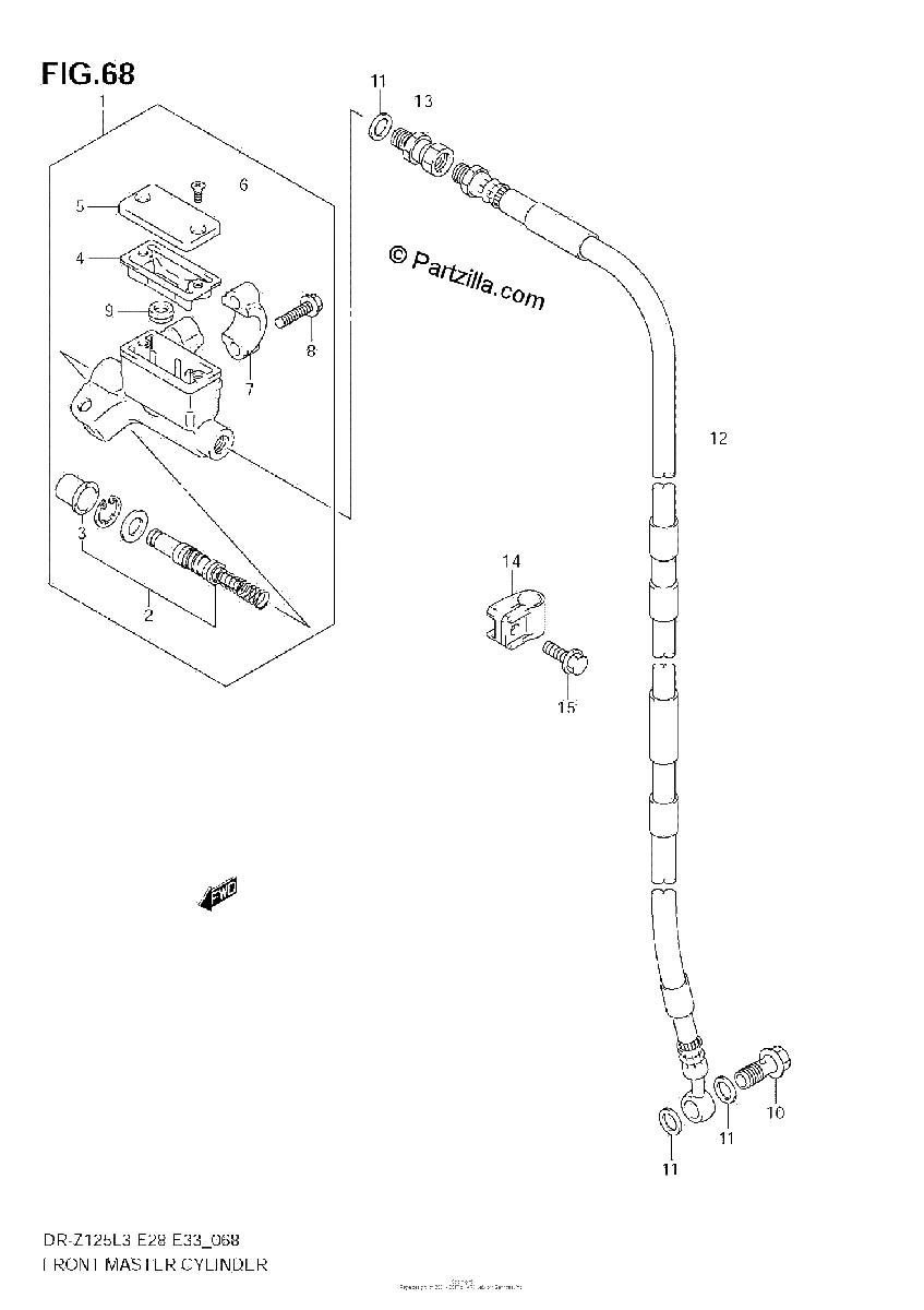 Diagrama de FRONT MASTER CYLINDER DR Z125LL3 E28