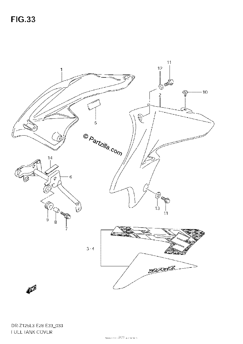 Diagrama de FUEL TANK COVER