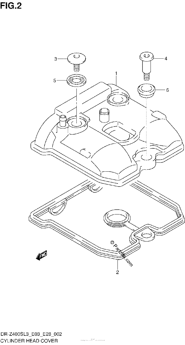 Diagrama de CYLINDER HEAD COVER