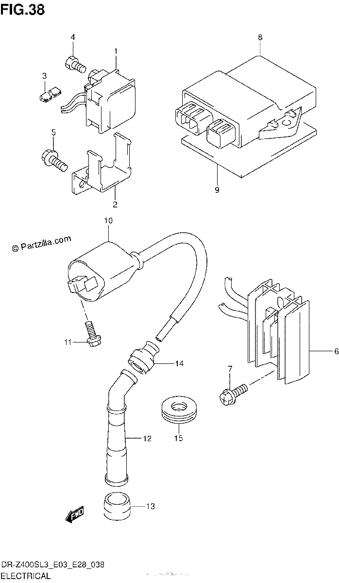 Diagrama de ELECTRICAL DR Z400SL3 E28