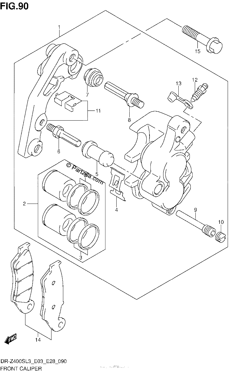 Diagrama de FRONT CALIPER