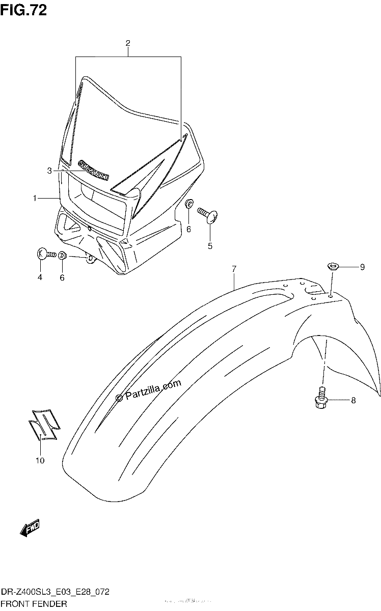 Diagrama de FRONT FENDER