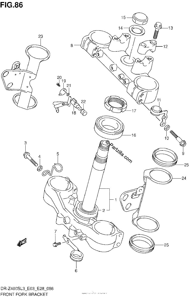 Diagrama de FRONT FORK BRACKET