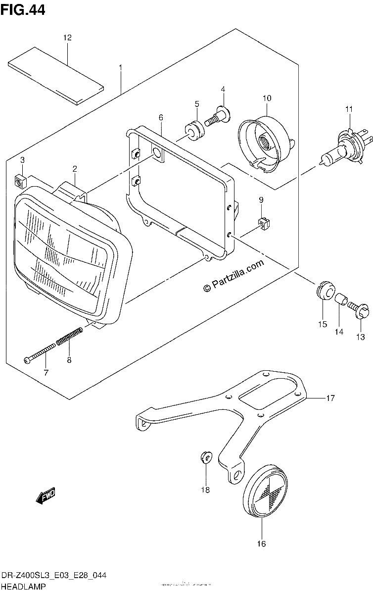 Diagrama de HEADLAMP