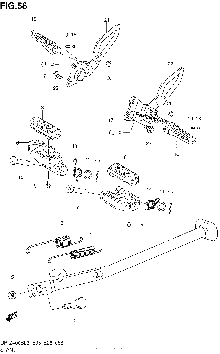 Diagrama de STAND DR Z400SL3 E03