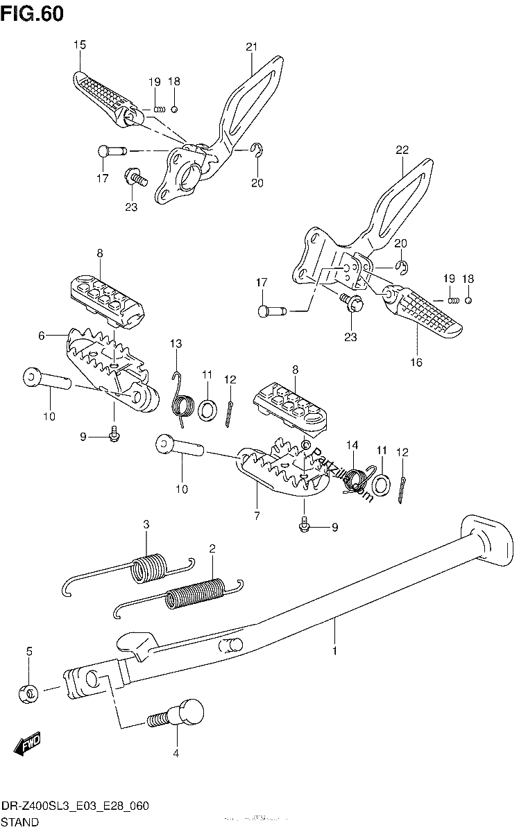 Diagrama de STAND DR Z400SL3 E33
