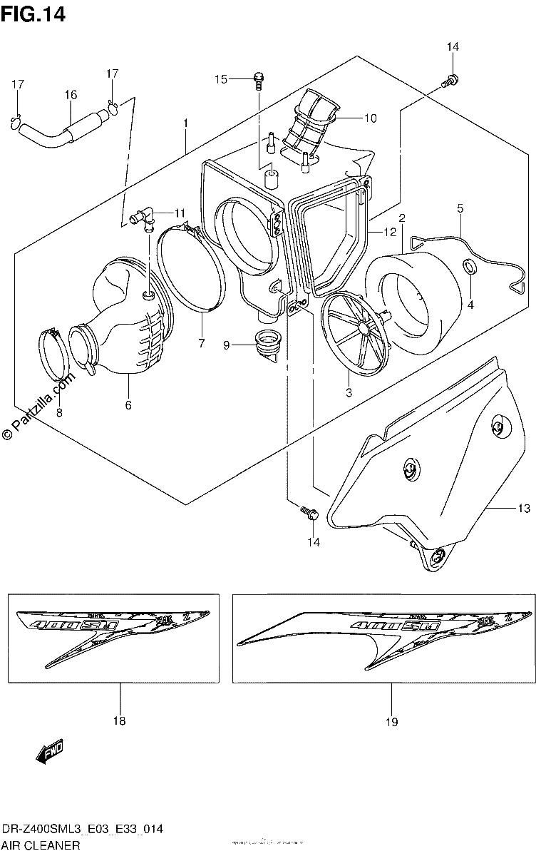 Diagrama de AIR CLEANER