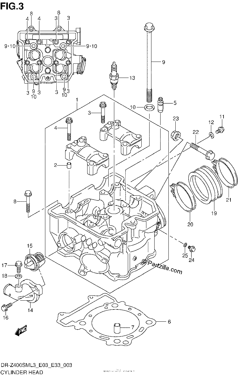 Diagrama de CYLINDER HEAD