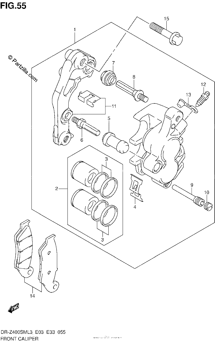 Diagrama de FRONT CALIPER