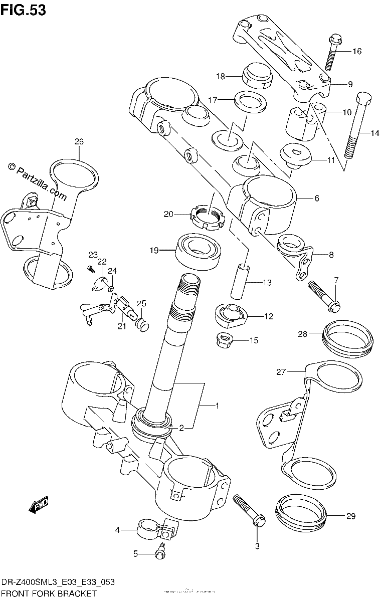 Diagrama de FRONT FORK BRACKET