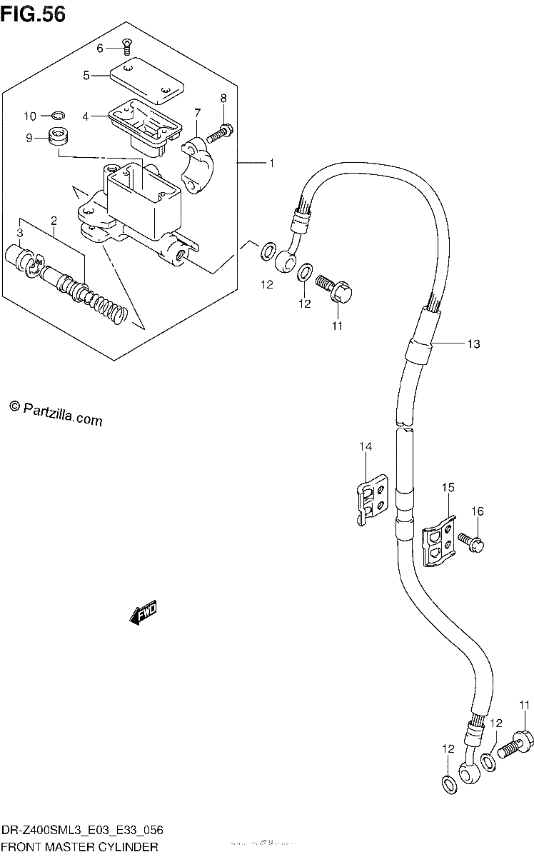 Diagrama de FRONT MASTER CYLINDER