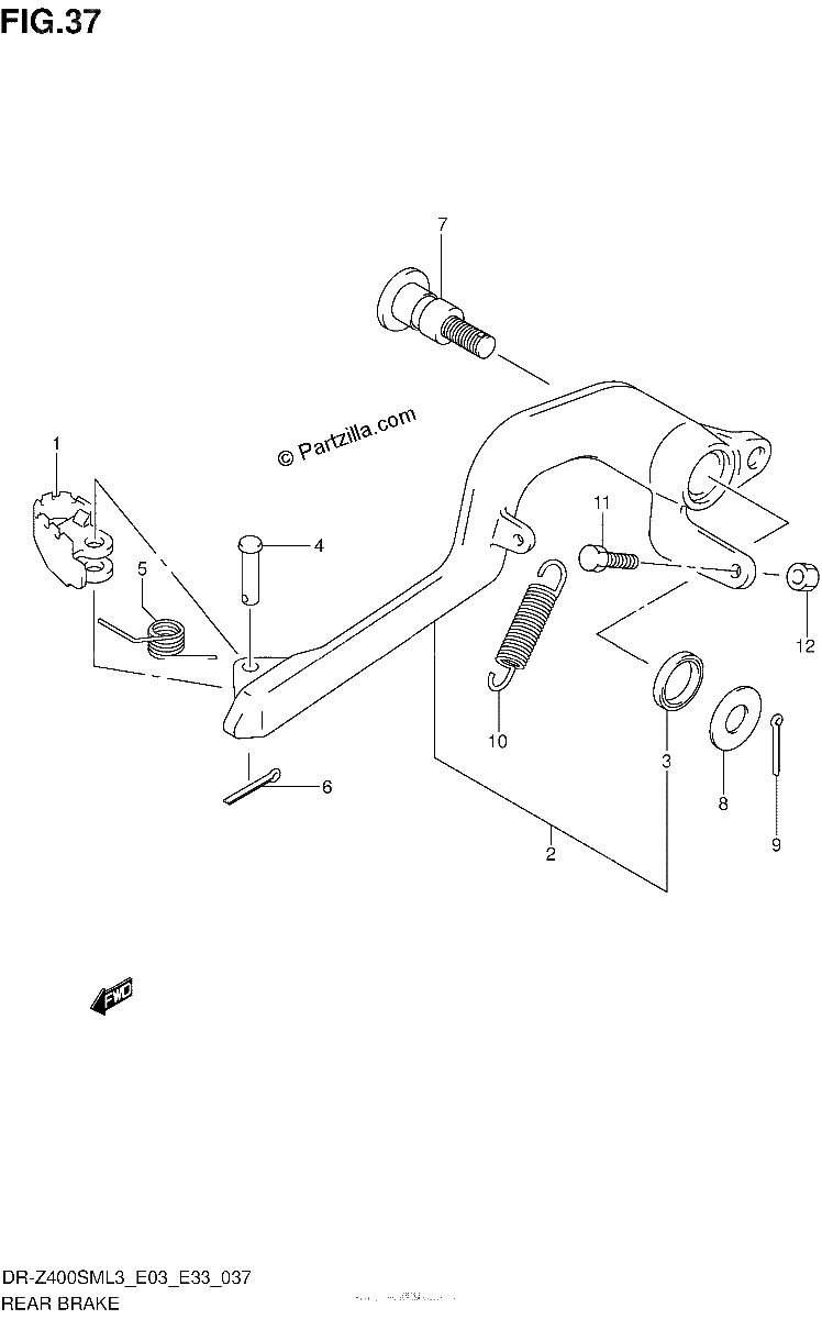 Diagrama de REAR BRAKE
