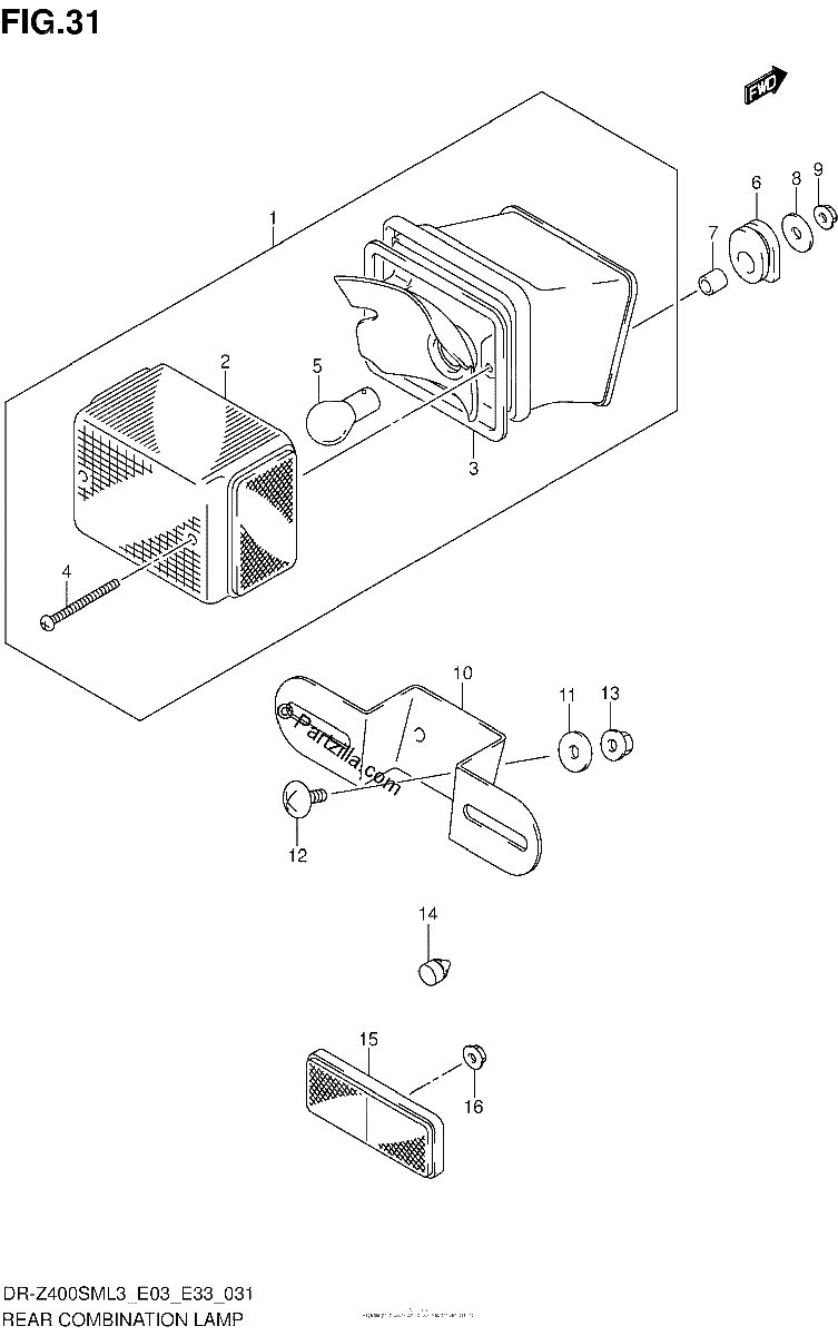 Diagrama de REAR COMBINATION LAMP