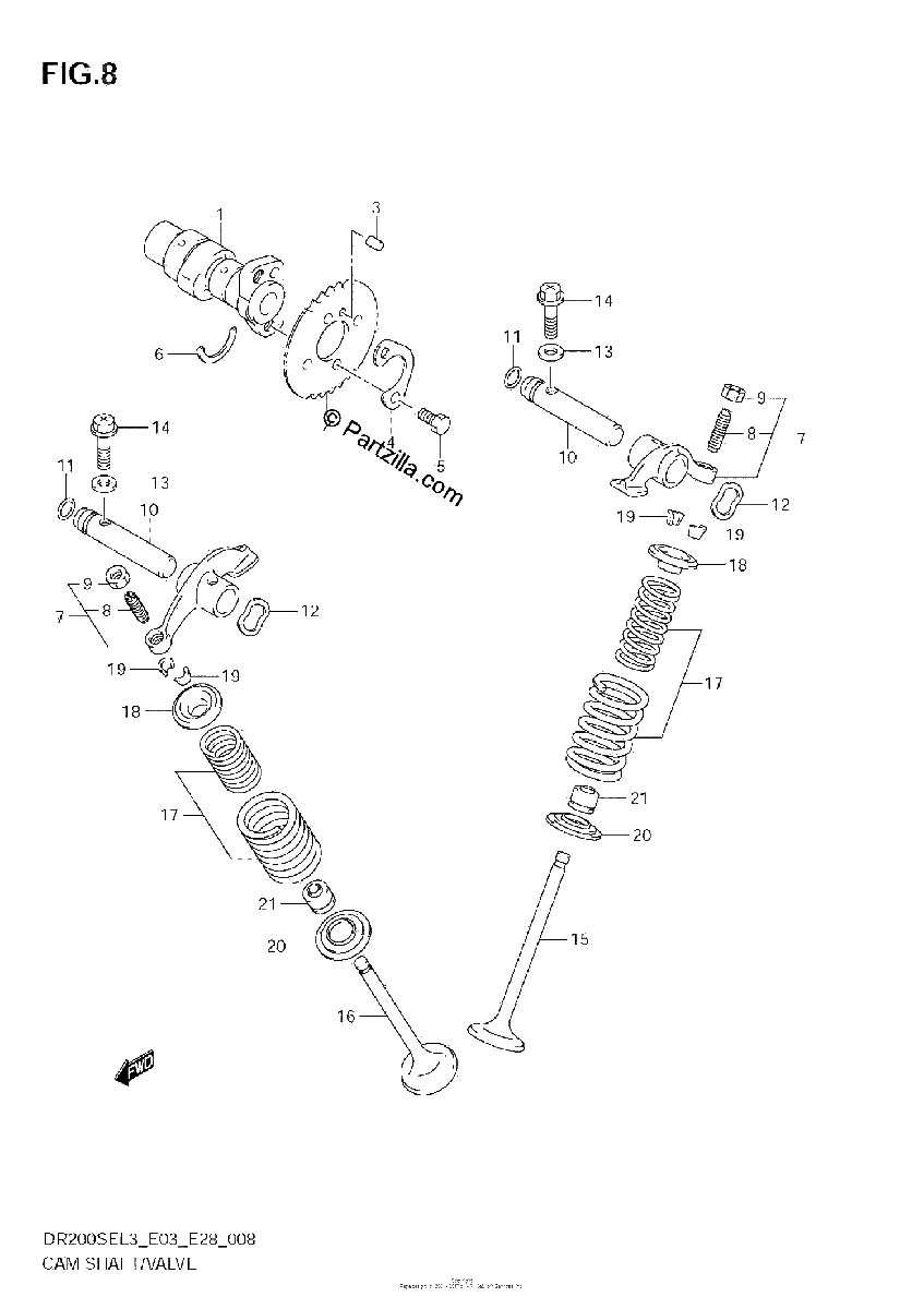 Diagrama de CAM SHAFT VALVE