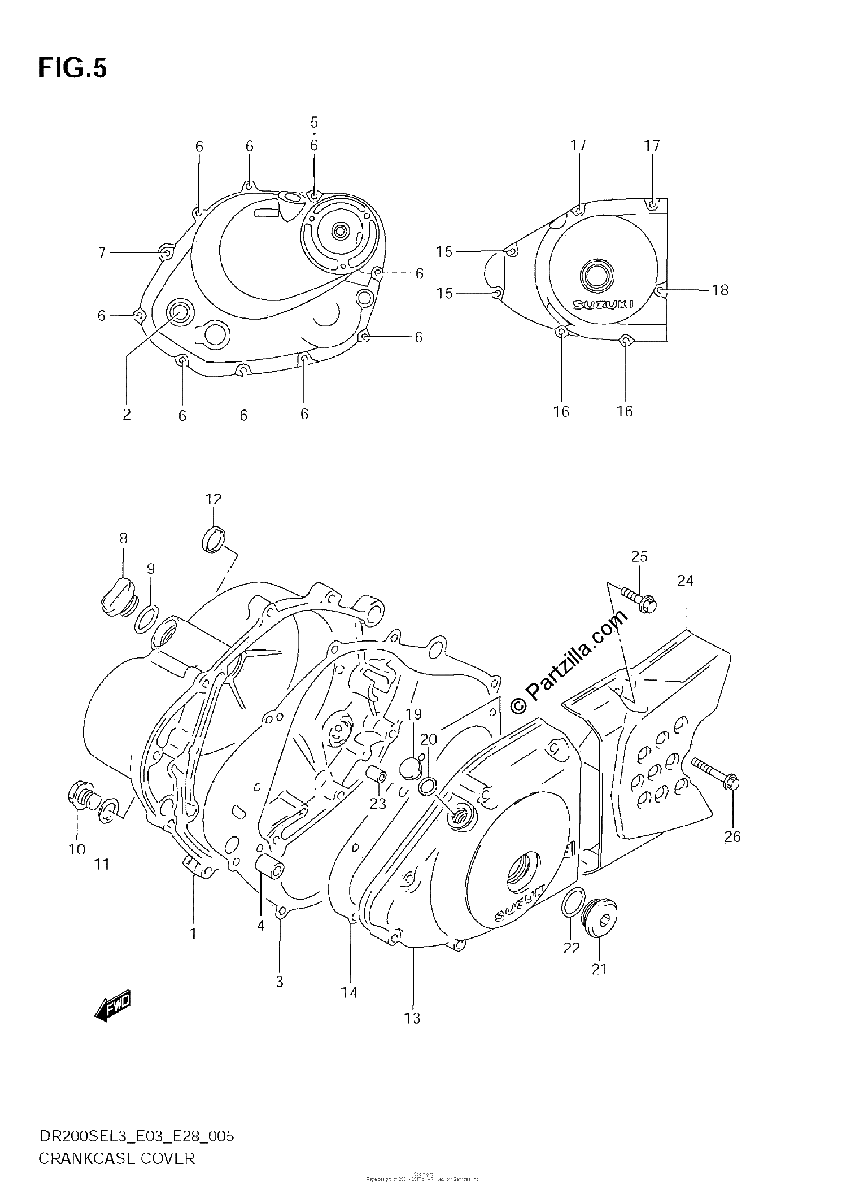 Diagrama de CRANKCASE COVER