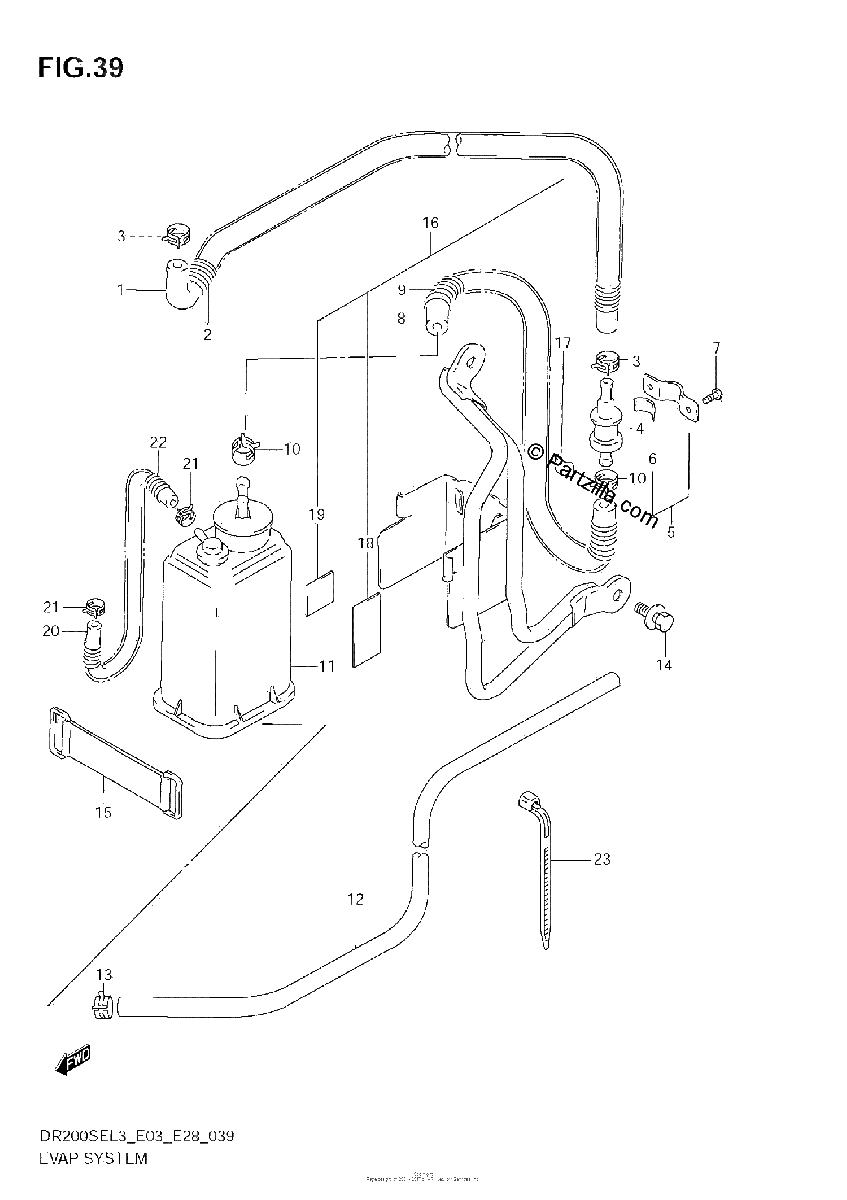 Diagrama de EVAP SYSTEM DR200SEL3 E33