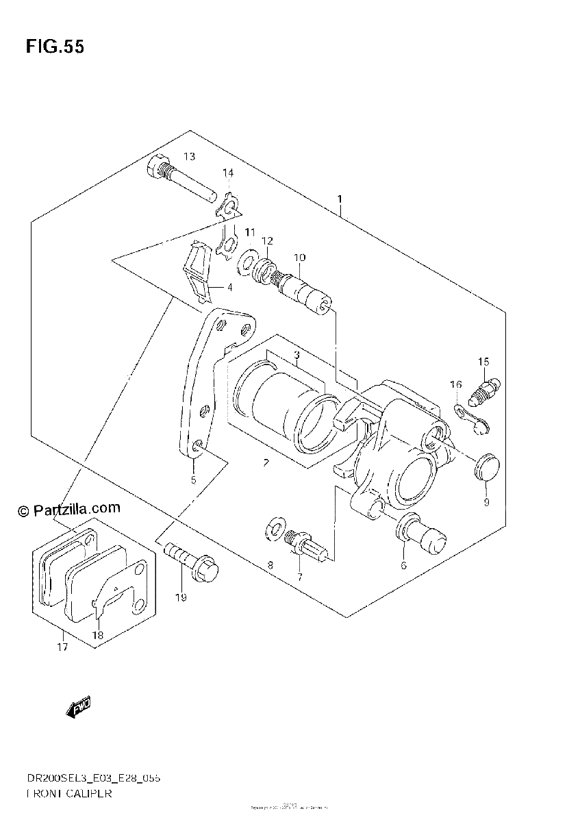 Diagrama de FRONT CALIPER
