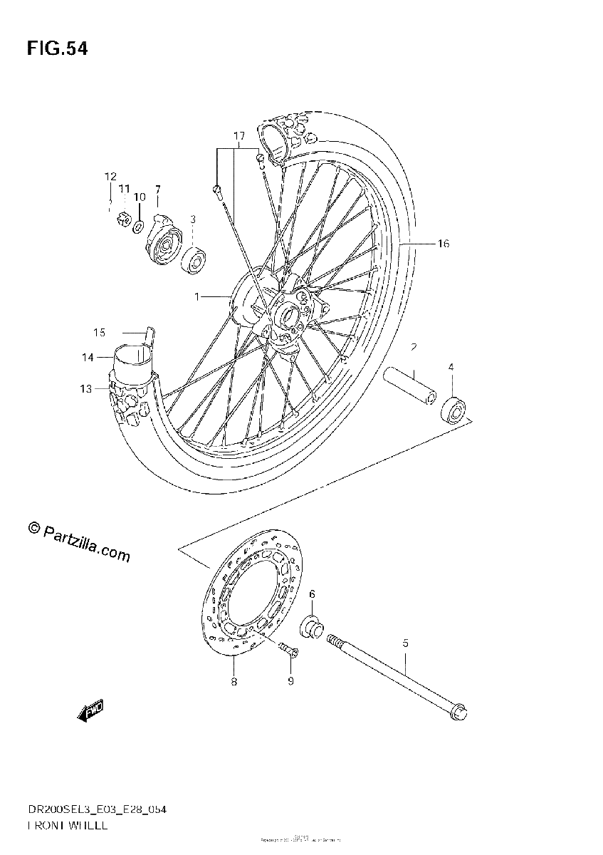 Diagrama de FRONT WHEEL