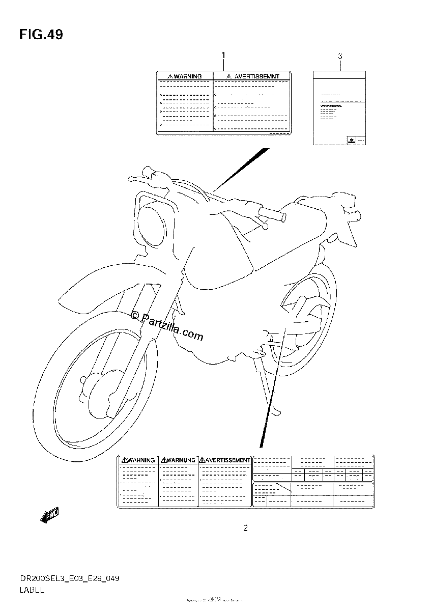 Diagrama de LABEL DR200SEL3 E28