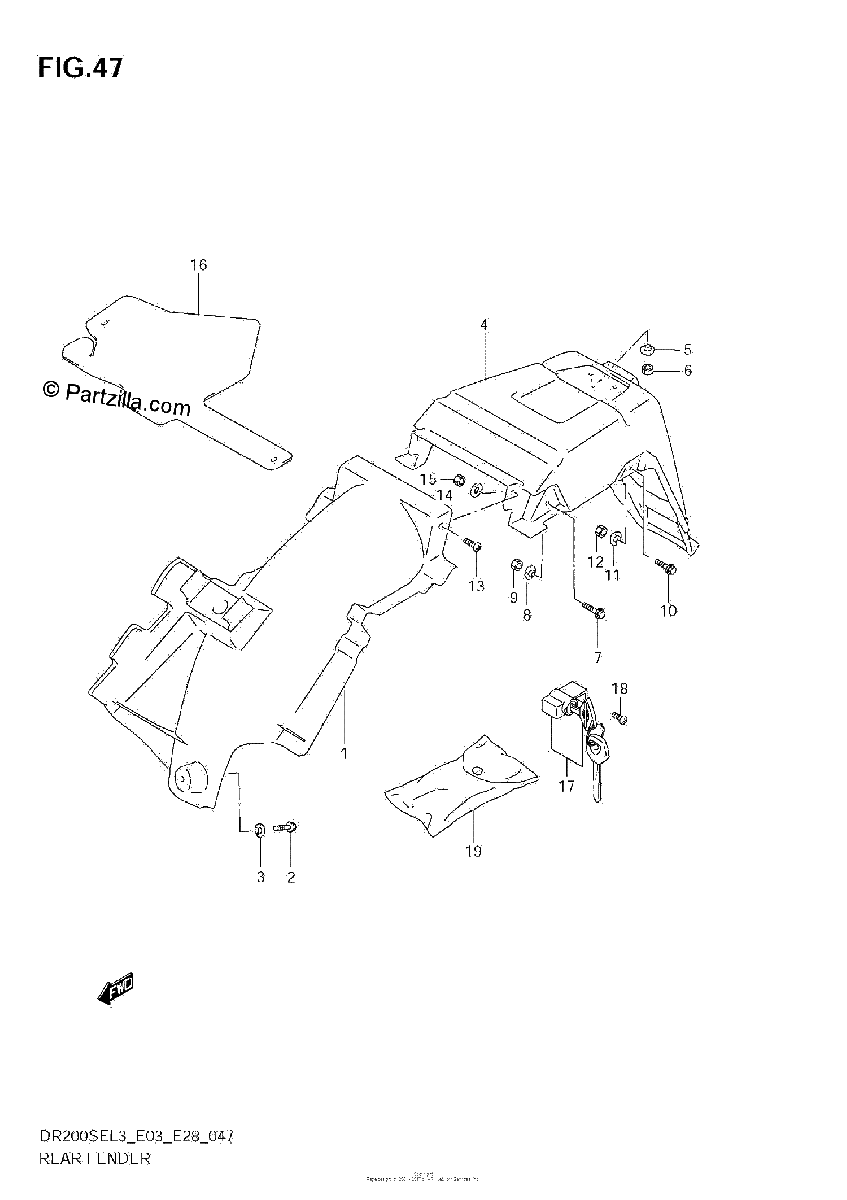 Diagrama de REAR FENDER