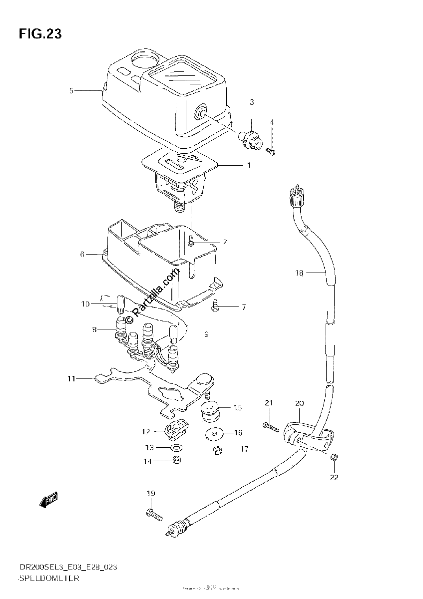Diagrama de SPEEDOMETER DR200SEL3 E03