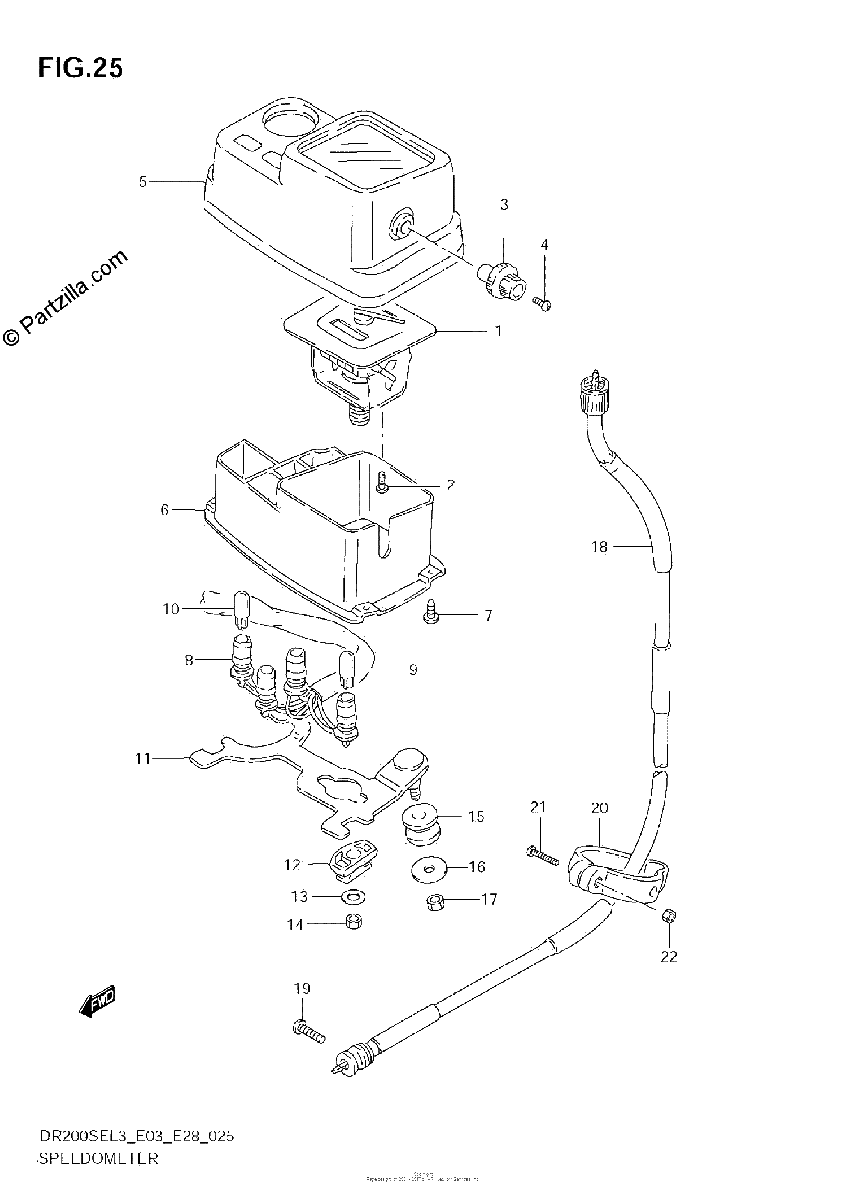 Diagrama de SPEEDOMETER DR200SEL3 E33
