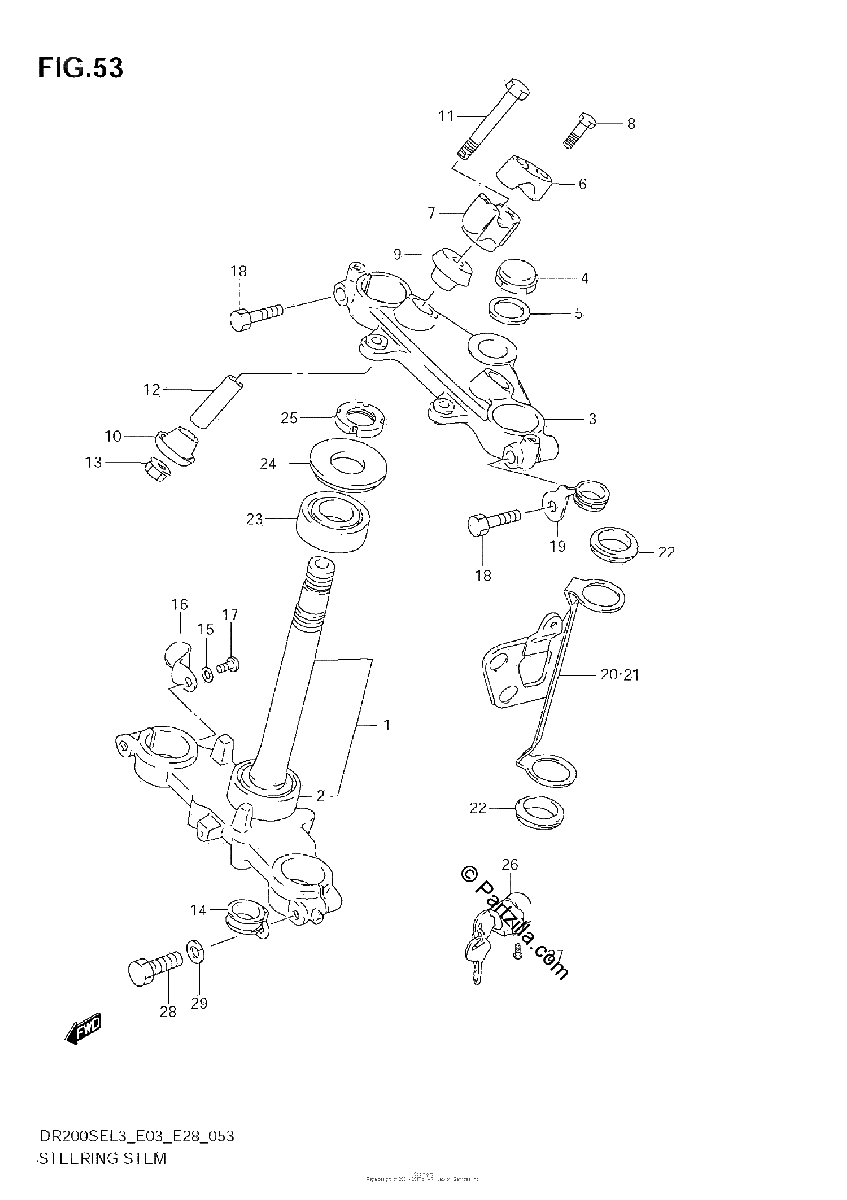 Diagrama de STEERING STEM
