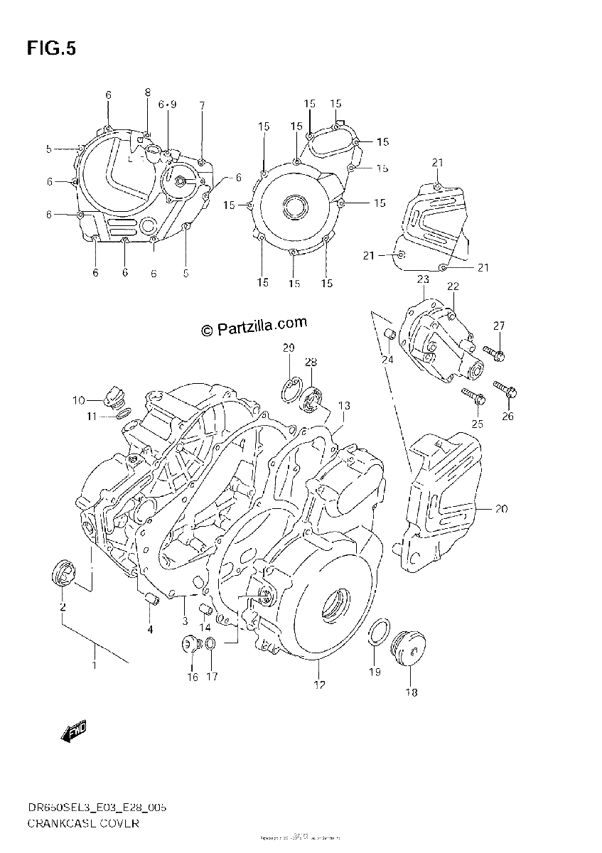 Diagrama de CRANKCASE COVER
