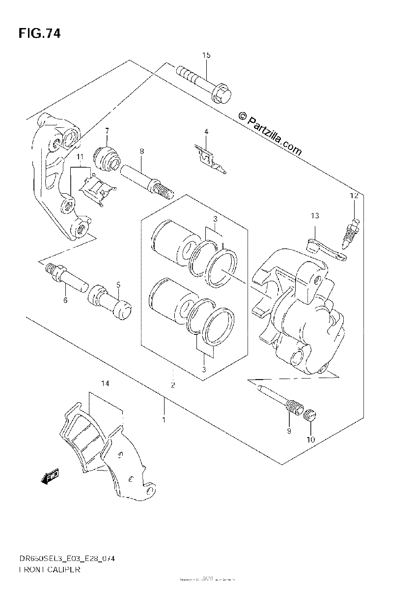 Diagrama de FRONT CALIPER