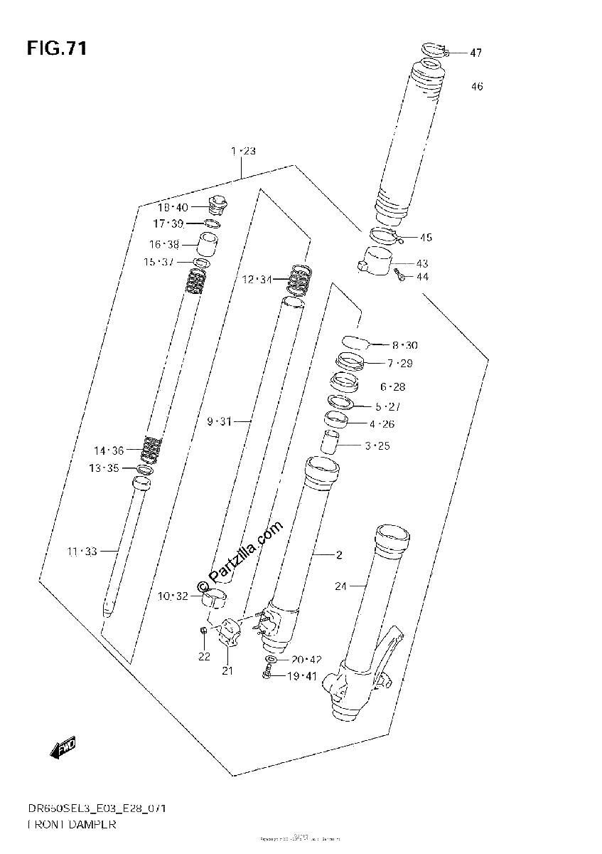 Diagrama de FRONT DAMPER