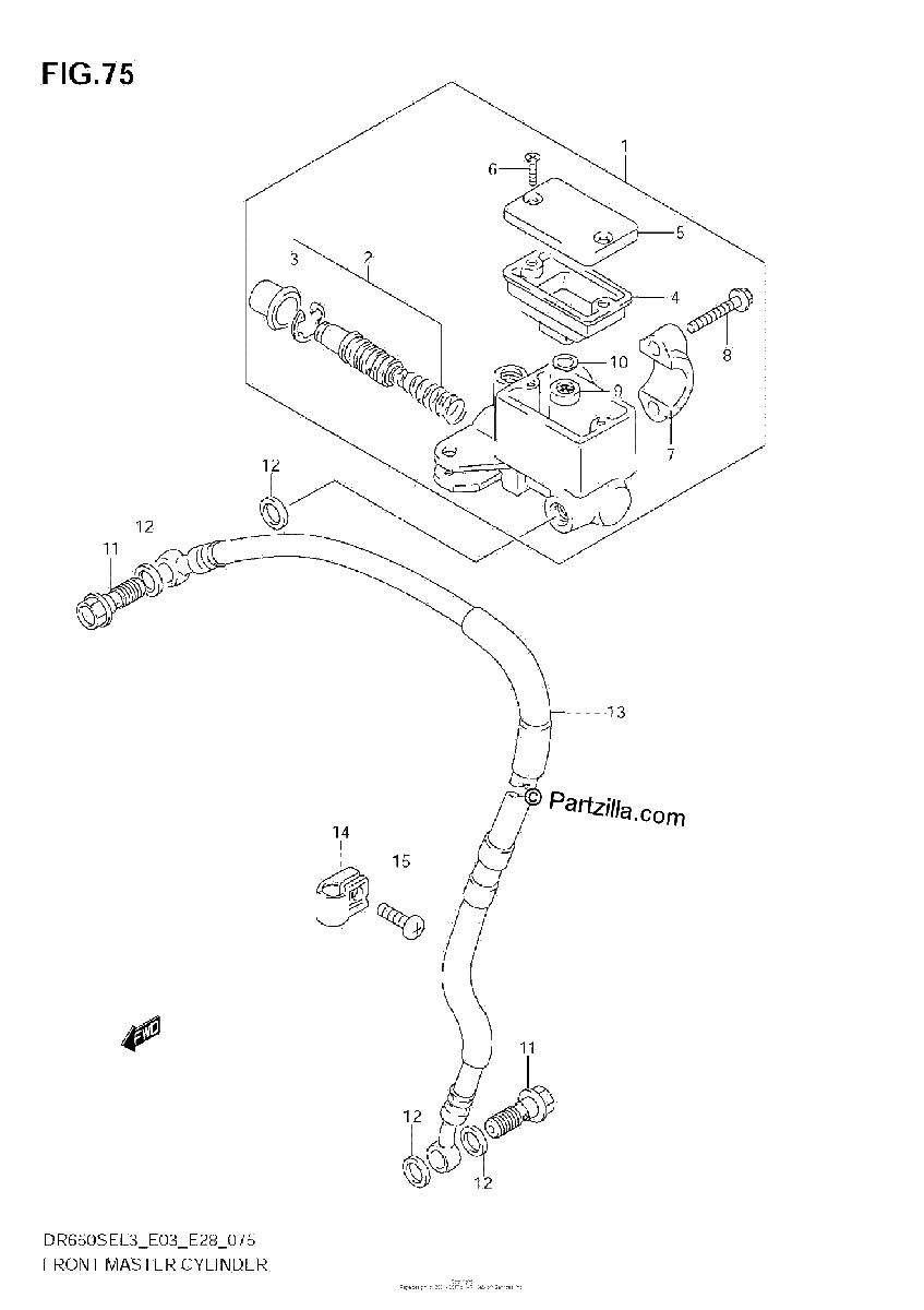 Diagrama de FRONT MASTER CYLINDER