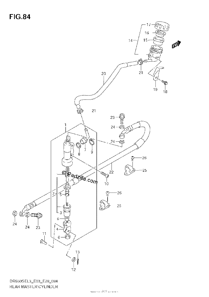 Diagrama de REAR MASTER CYLINDER