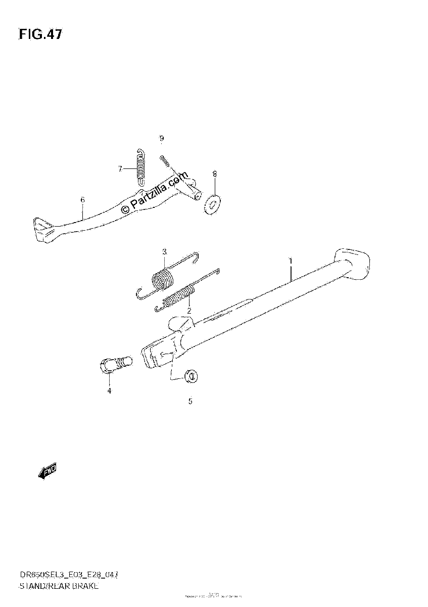 Diagrama de STAND REAR BRAKE