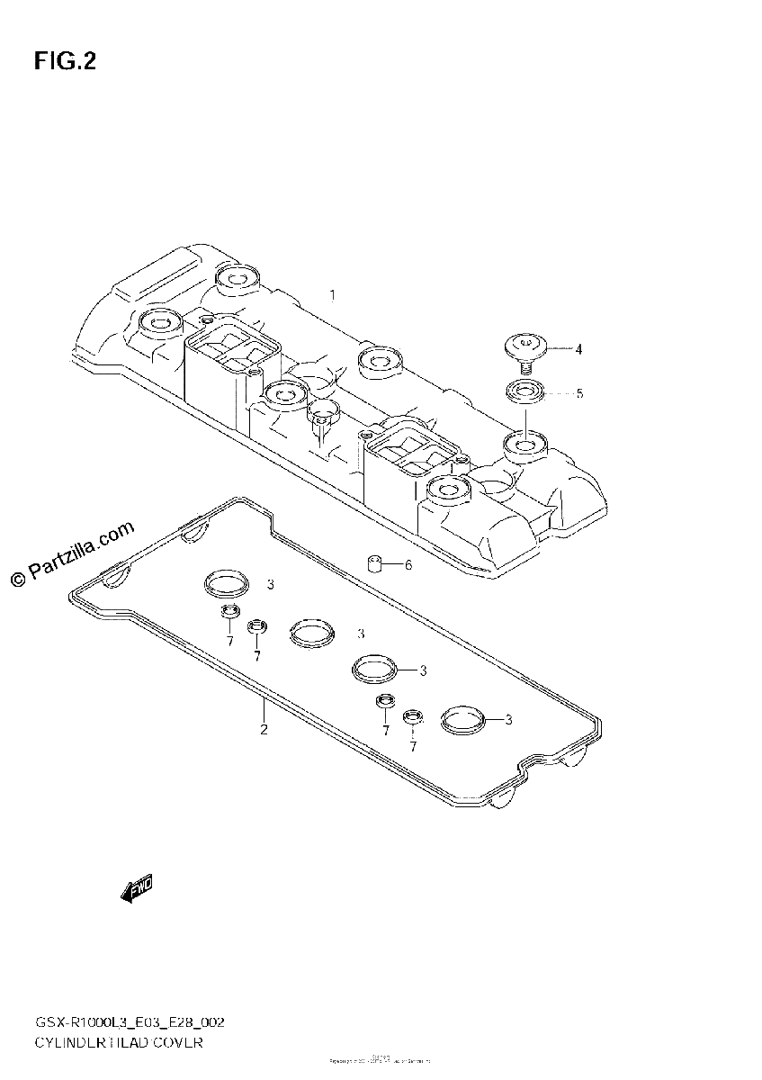 Diagrama de CYLINDER HEAD COVER