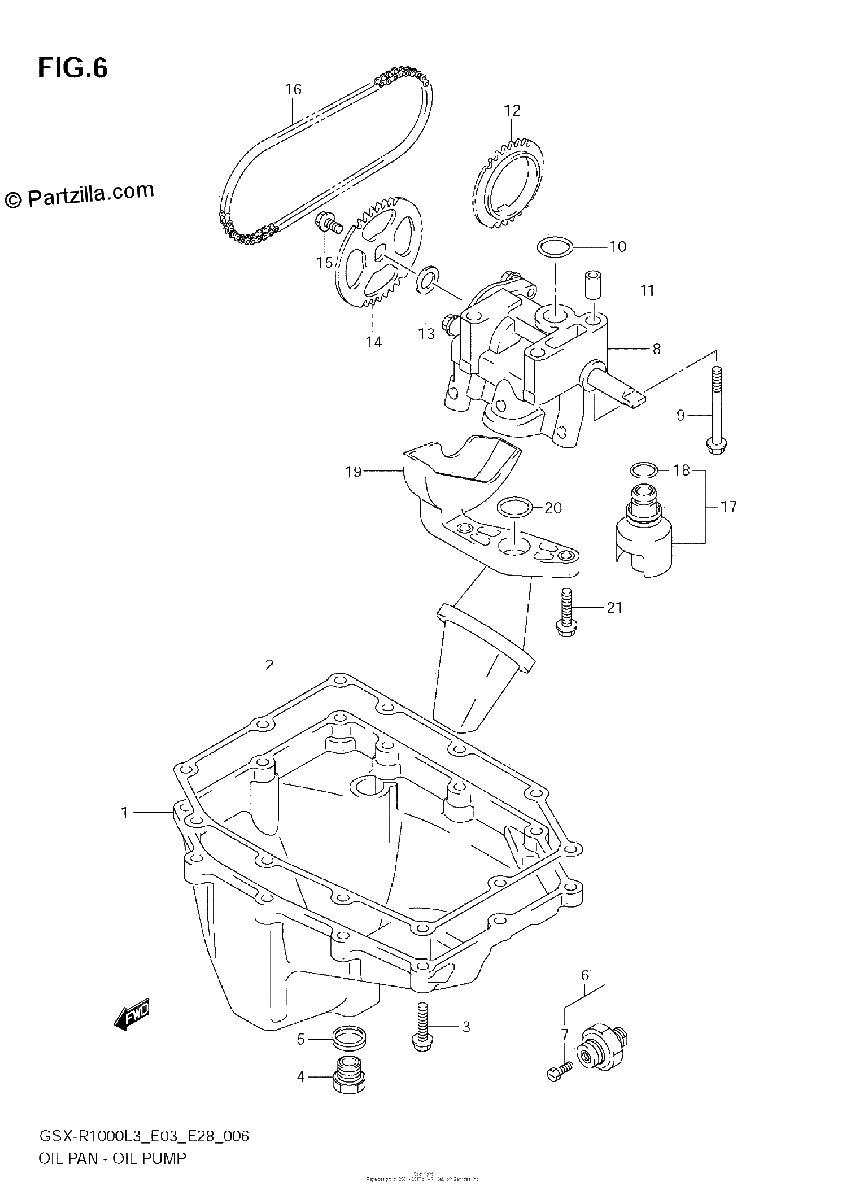 Diagrama de OIL PAN OIL PUMP