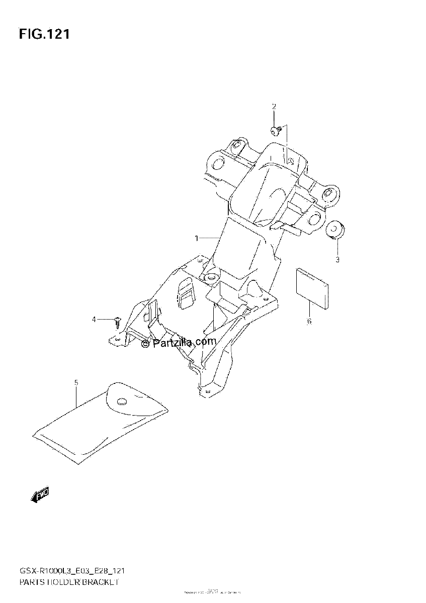 Diagrama de PARTS HOLDER BRACKET