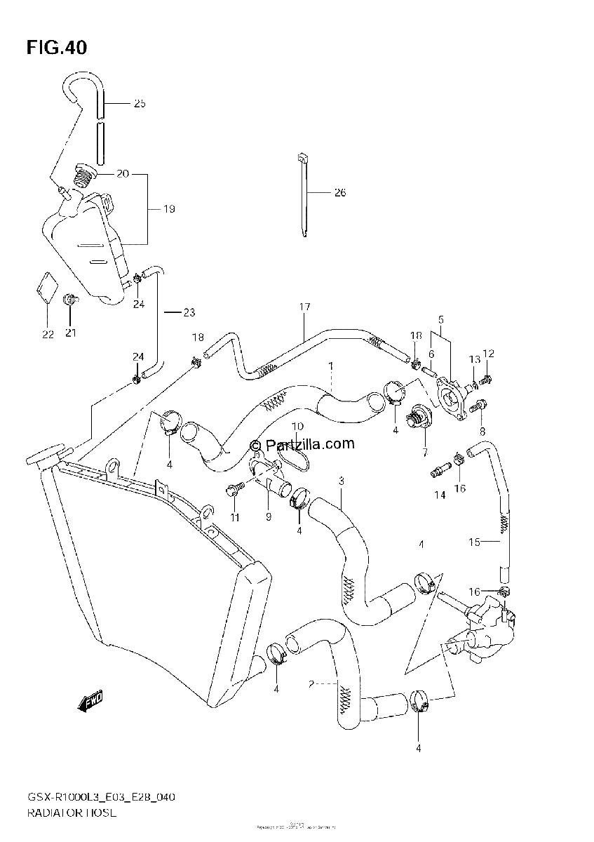 Diagrama de RADIATOR HOSE