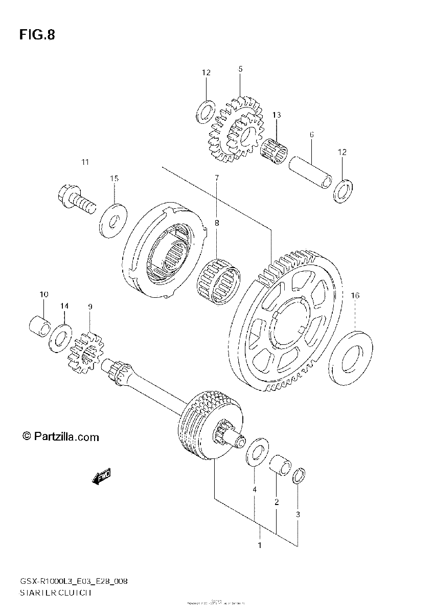 Diagrama de STARTER CLUTCH