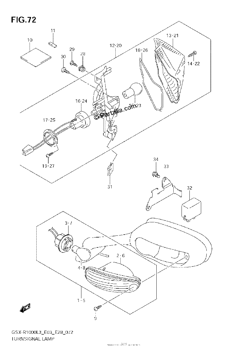 Diagrama de TURNSIGNAL LAMP