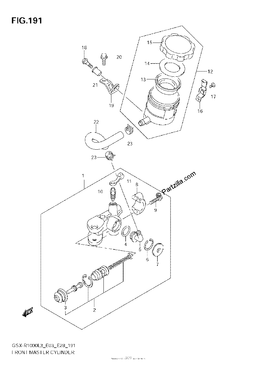 Diagrama de FRONT MASTER CYLINDER