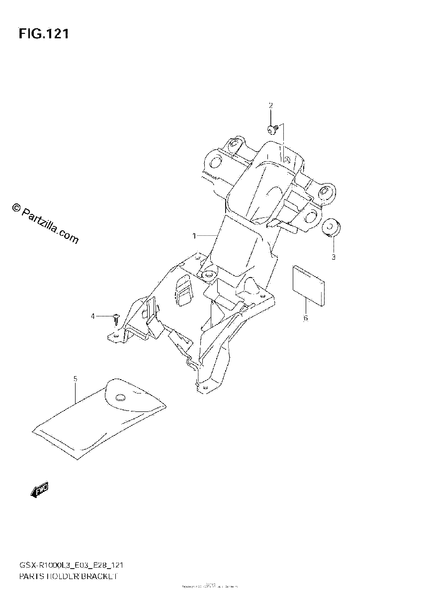 Diagrama de PARTS HOLDER BRACKET
