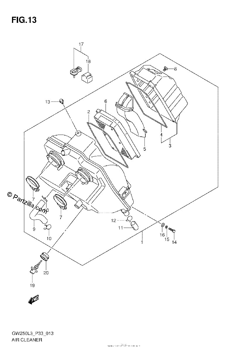 Diagrama de AIR CLEANER