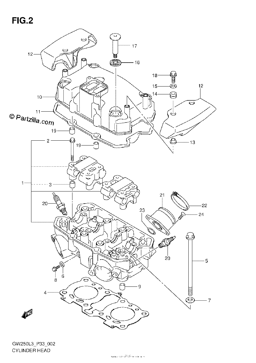 Diagrama de CYLINDER HEAD